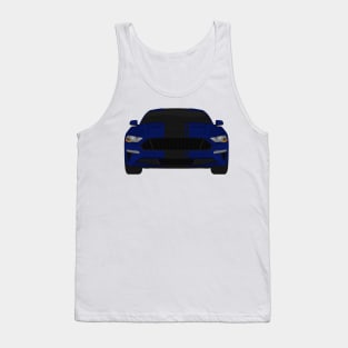 Mustang GT Kona-Blue + Black Stripes Tank Top